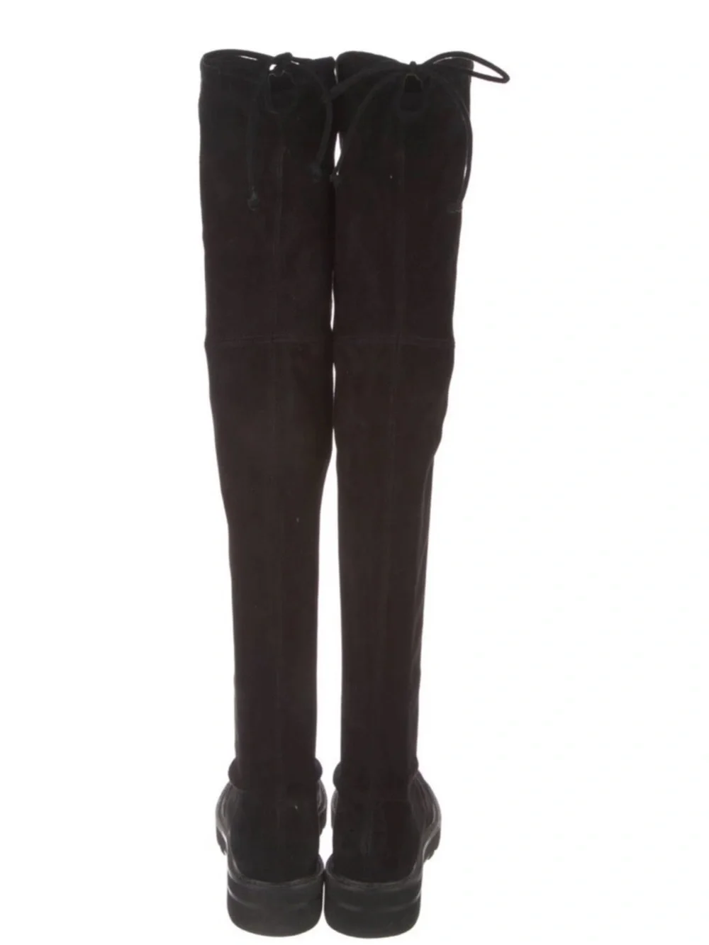 Stuart Weitzman Lowland Drawstring Black Suede Over The Knee Boots‎ size 7